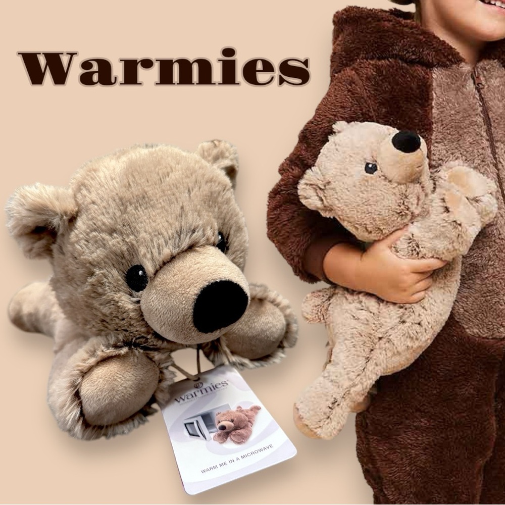 Warmies Brown Bear Push NWT